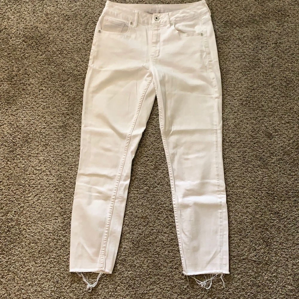 White maurices skinny jeans